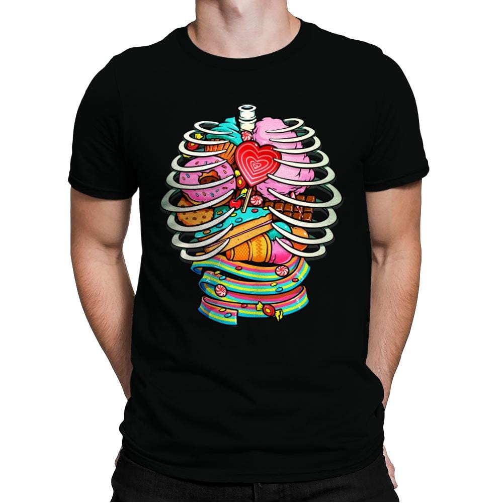 Unicorn Anatomy Sweet Inside - Mens Premium T-Shirts RIPT Apparel Small / Black