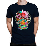 Unicorn Anatomy Sweet Inside - Mens Premium T-Shirts RIPT Apparel Small / Midnight Navy