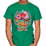 Unicorn Anatomy Sweet Inside - Mens T-Shirts RIPT Apparel Small / Kelly