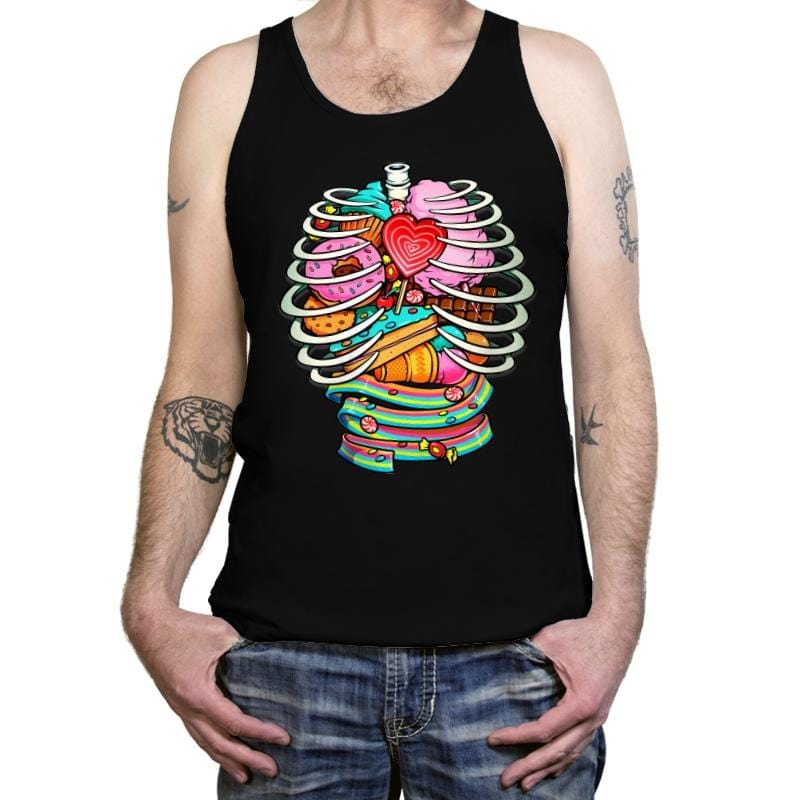 Unicorn Anatomy Sweet Inside - Tanktop Tanktop RIPT Apparel X-Small / Black