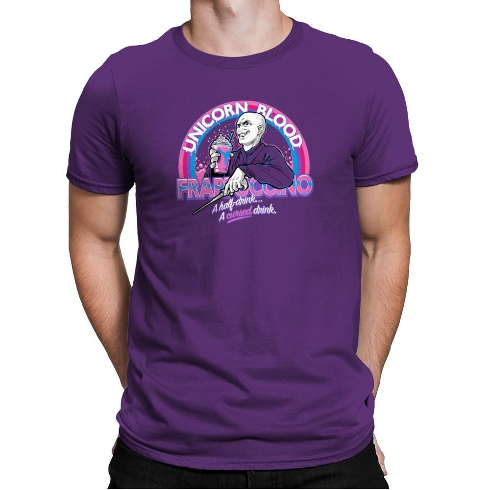 Unicorn Blood Frappe Exclusive - Mens Premium T-Shirts RIPT Apparel Small / Purple Rush