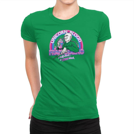 Unicorn Blood Frappe Exclusive - Womens Premium T-Shirts RIPT Apparel Small / Kelly Green