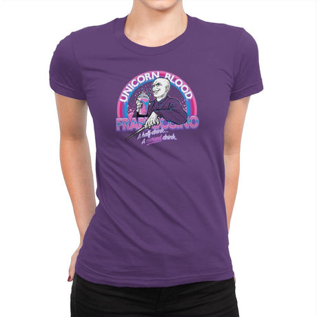Unicorn Blood Frappe Exclusive - Womens Premium T-Shirts RIPT Apparel Small / Purple Rush