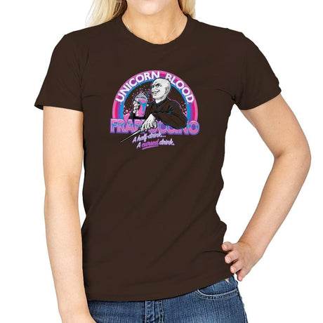 Unicorn Blood Frappe Exclusive - Womens T-Shirts RIPT Apparel Small / Dark Chocolate