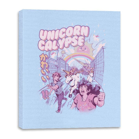 Unicorn Calypse - Canvas Wraps Canvas Wraps RIPT Apparel 16x20 / Baby Blue