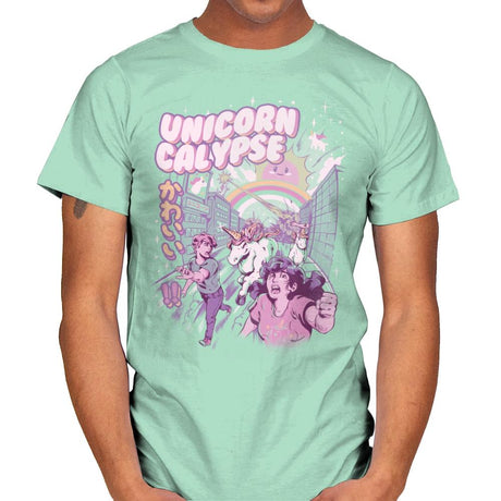 Unicorn Calypse - Mens T-Shirts RIPT Apparel Small / Mint Green