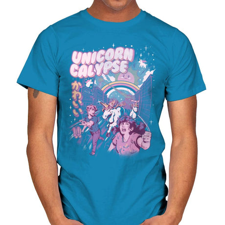 Unicorn Calypse - Mens T-Shirts RIPT Apparel Small / Sapphire