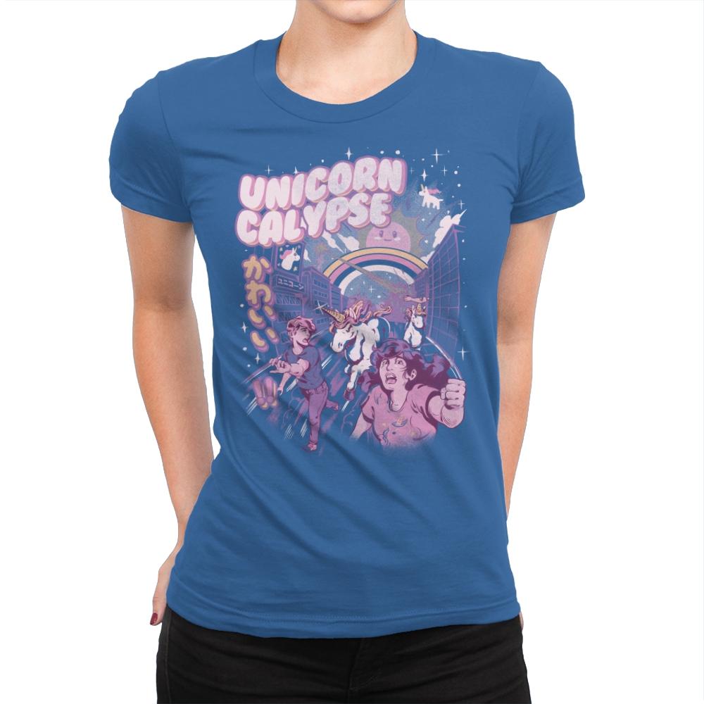 Unicorn Calypse - Womens Premium T-Shirts RIPT Apparel Small / Royal