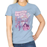 Unicorn Calypse - Womens T-Shirts RIPT Apparel Small / Light Blue