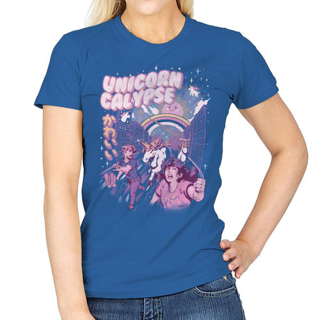 Unicorn Calypse - Womens T-Shirts RIPT Apparel Small / Royal