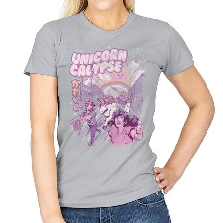 Unicorn Calypse - Womens T-Shirts RIPT Apparel Small / Sport Grey