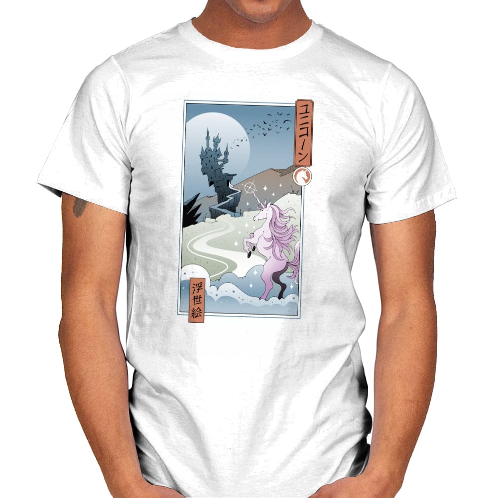 Unicorn Ukiyo-e - Mens T-Shirts RIPT Apparel Small / White