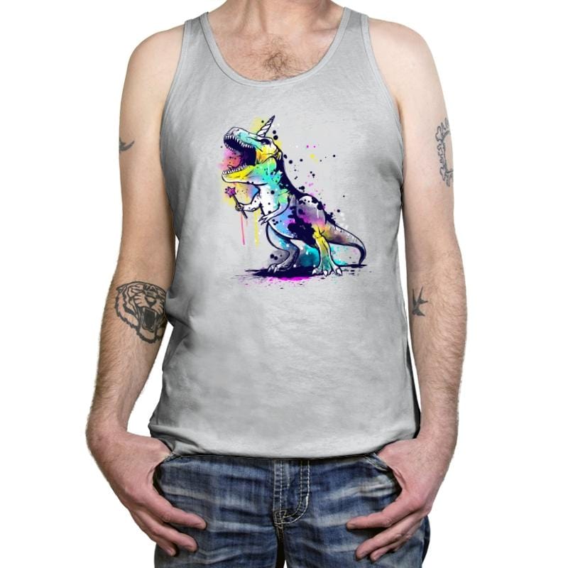 Unicornosaurus Rex - Best Seller - Tanktop Tanktop RIPT Apparel X-Small / Silver