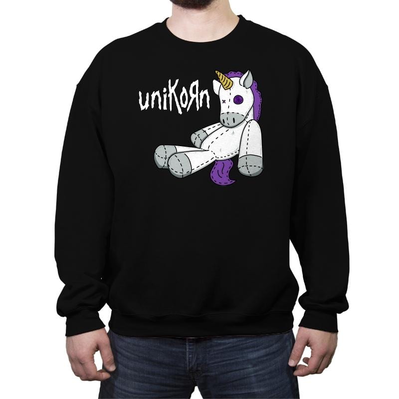 UniKorn - Crew Neck Sweatshirt Crew Neck Sweatshirt RIPT Apparel Small / Black