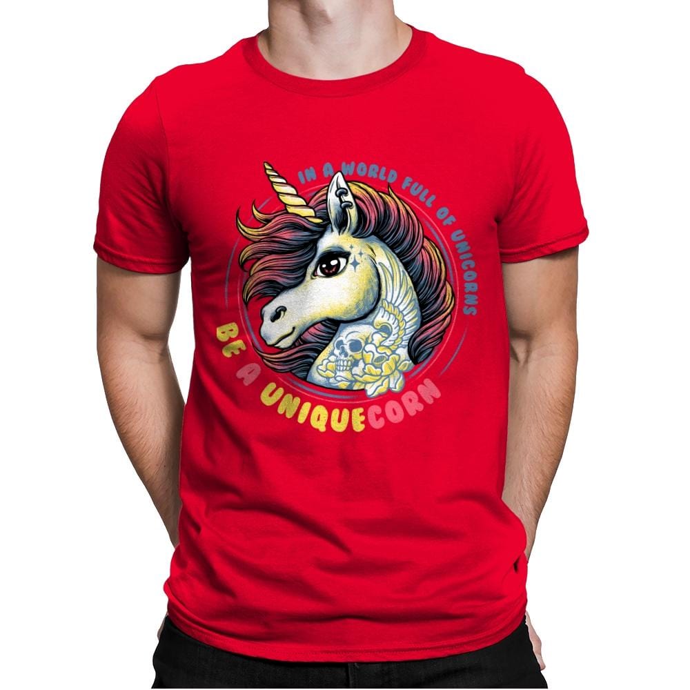 Uniquecorn - Mens Premium T-Shirts RIPT Apparel Small / Red