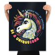 Uniquecorn - Prints Posters RIPT Apparel 18x24 / Black