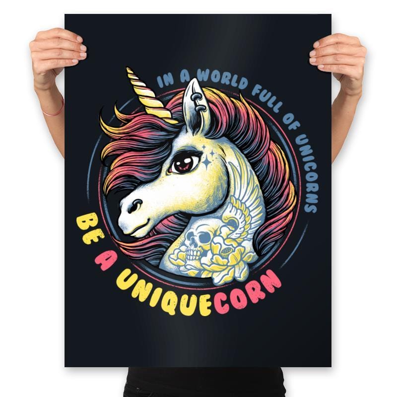 Uniquecorn - Prints Posters RIPT Apparel 18x24 / Black