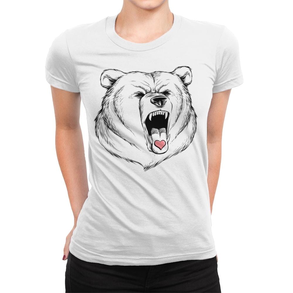 Universal Language Bear Love - Womens Premium T-Shirts RIPT Apparel Small / White