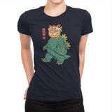 Unmasked Kaiju Meowster - Womens Premium T-Shirts RIPT Apparel Small / Midnight Navy