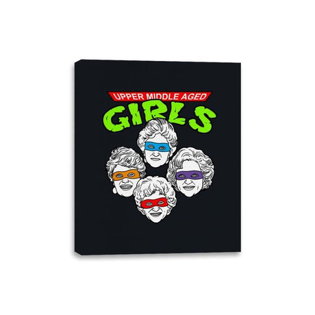 Upper Middle Aged Girls - Canvas Wraps Canvas Wraps RIPT Apparel 8x10 / Black
