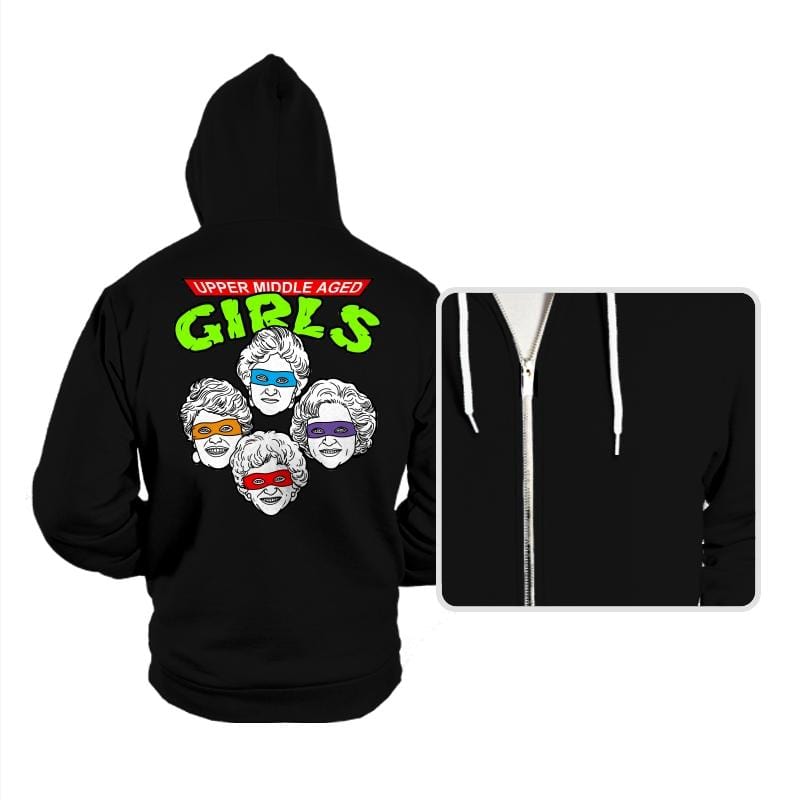 Upper Middle Aged Girls - Hoodies Hoodies RIPT Apparel Small / Black