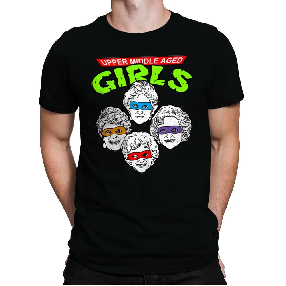 Upper Middle Aged Girls - Mens Premium T-Shirts RIPT Apparel Small / Black