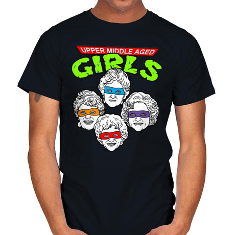 Upper Middle Aged Girls - Mens T-Shirts RIPT Apparel Small / Black