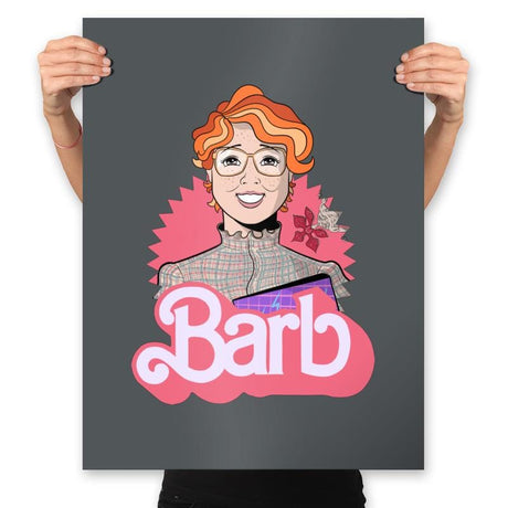 Upside Down Barb - Prints Posters RIPT Apparel 18x24 / Charcoal