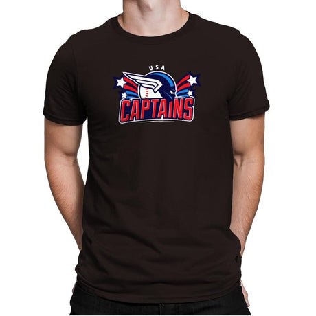 USA Captains - Star-Spangled - Mens Premium T-Shirts RIPT Apparel Small / Dark Chocolate