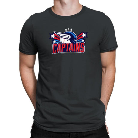 USA Captains - Star-Spangled - Mens Premium T-Shirts RIPT Apparel Small / Heavy Metal