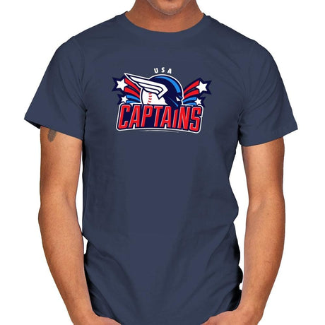 USA Captains - Star-Spangled - Mens T-Shirts RIPT Apparel Small / Navy