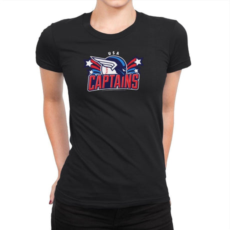 USA Captains - Star-Spangled - Womens Premium T-Shirts RIPT Apparel Small / Black