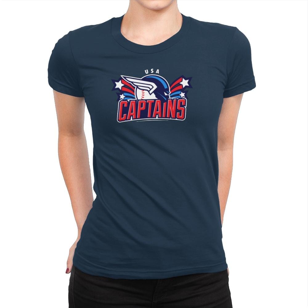 USA Captains - Star-Spangled - Womens Premium T-Shirts RIPT Apparel Small / Midnight Navy