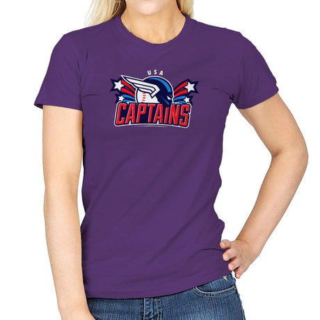 USA Captains - Star-Spangled - Womens T-Shirts RIPT Apparel Small / Purple