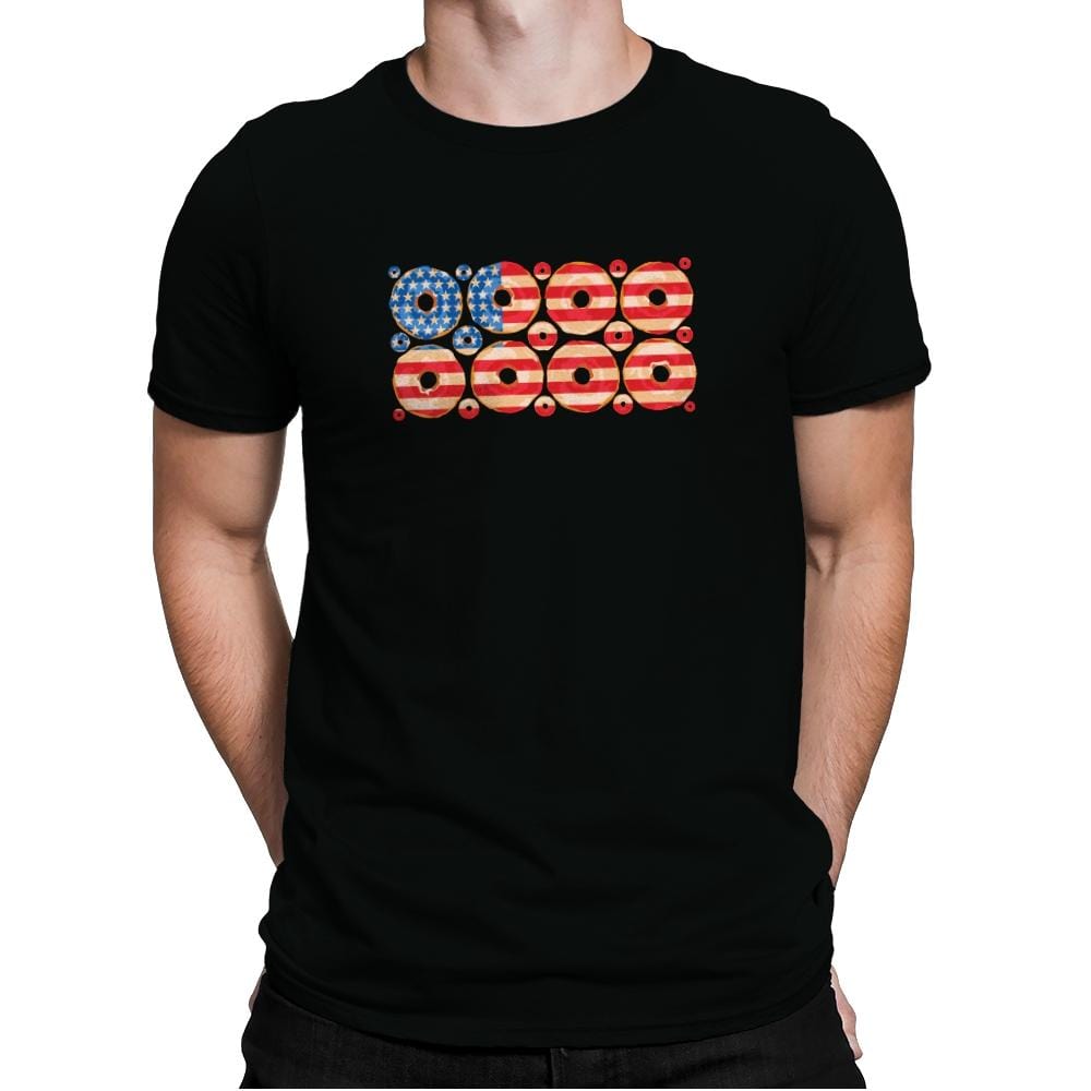 USA Donuts Exclusive - Star-Spangled - Mens Premium T-Shirts RIPT Apparel Small / Black