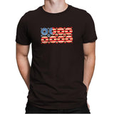 USA Donuts Exclusive - Star-Spangled - Mens Premium T-Shirts RIPT Apparel Small / Dark Chocolate