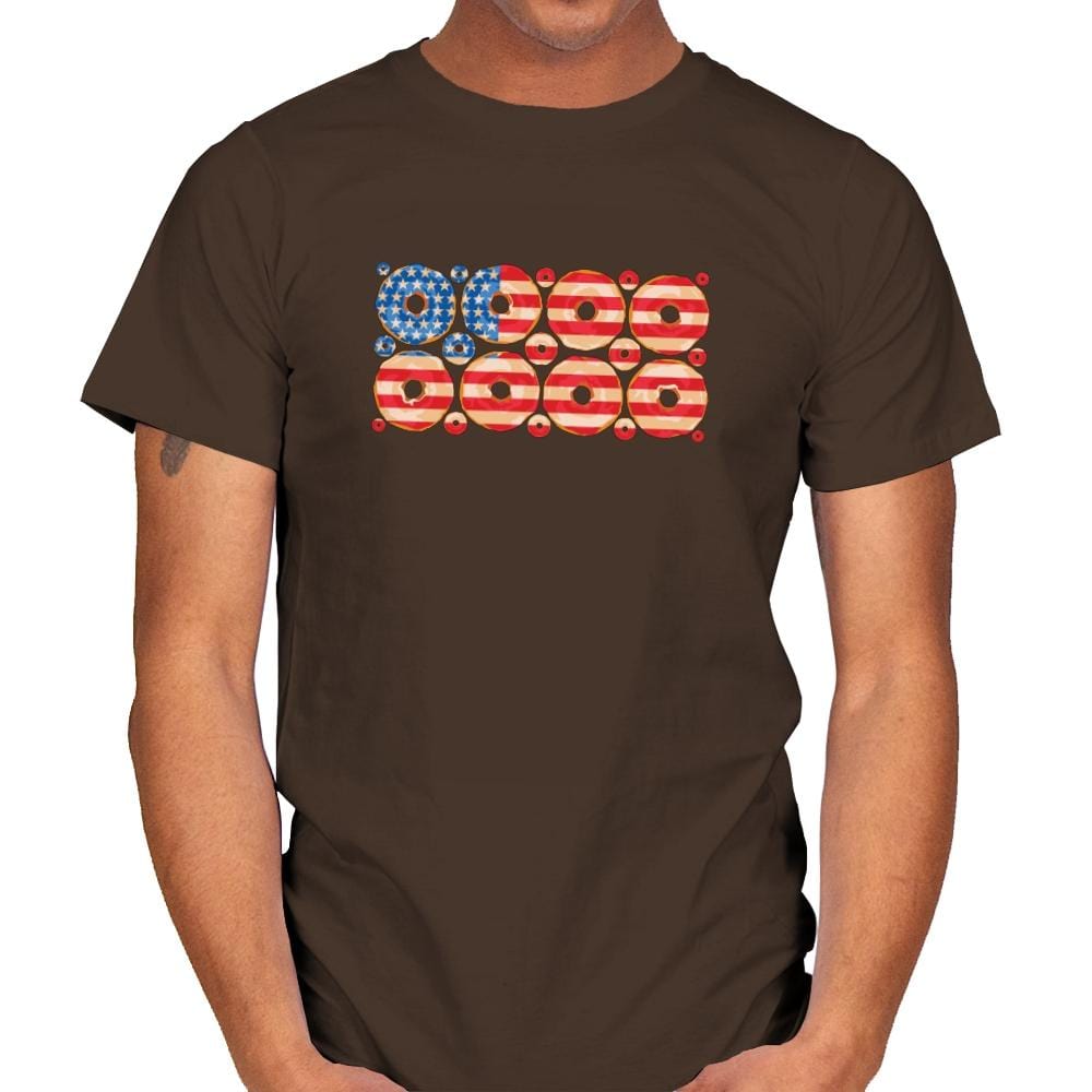 USA Donuts Exclusive - Star-Spangled - Mens T-Shirts RIPT Apparel Small / Dark Chocolate