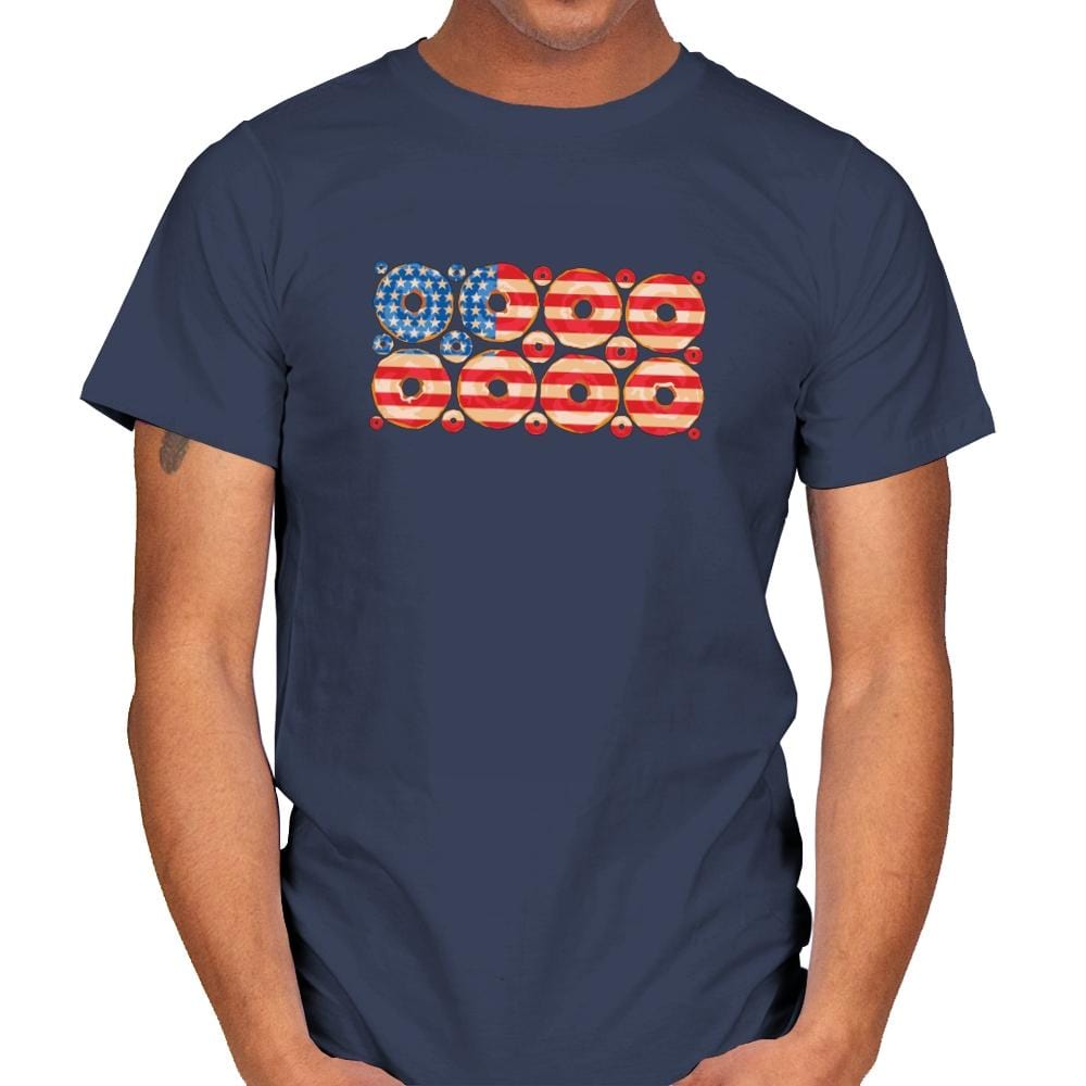 USA Donuts Exclusive - Star-Spangled - Mens T-Shirts RIPT Apparel Small / Navy