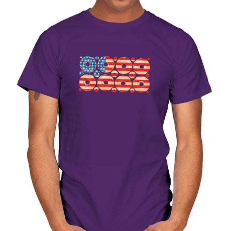 USA Donuts Exclusive - Star-Spangled - Mens T-Shirts RIPT Apparel Small / Purple