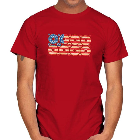 USA Donuts Exclusive - Star-Spangled - Mens T-Shirts RIPT Apparel Small / Red