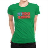 USA Donuts Exclusive - Star-Spangled - Womens Premium T-Shirts RIPT Apparel Small / Kelly Green