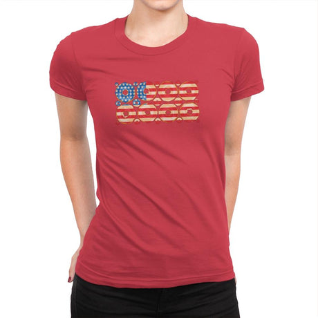 USA Donuts Exclusive - Star-Spangled - Womens Premium T-Shirts RIPT Apparel Small / Red