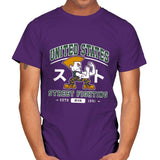 USA Street Fighting - Mens T-Shirts RIPT Apparel Small / Purple