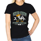 USA Street Fighting - Womens T-Shirts RIPT Apparel Small / Black