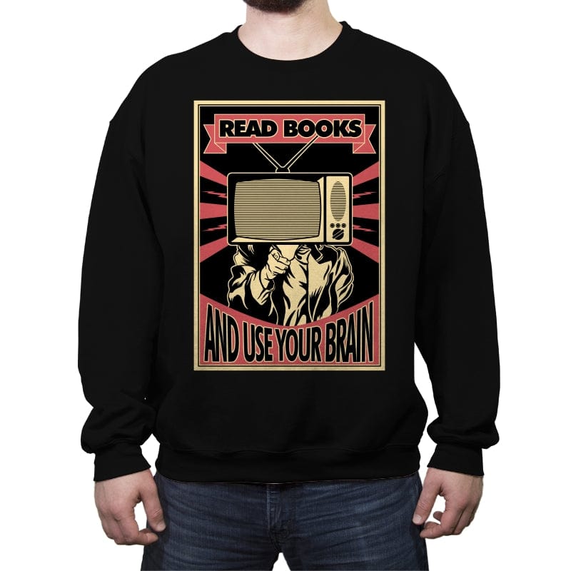 Use your Brain - Crew Neck Sweatshirt Crew Neck Sweatshirt RIPT Apparel Small / Black