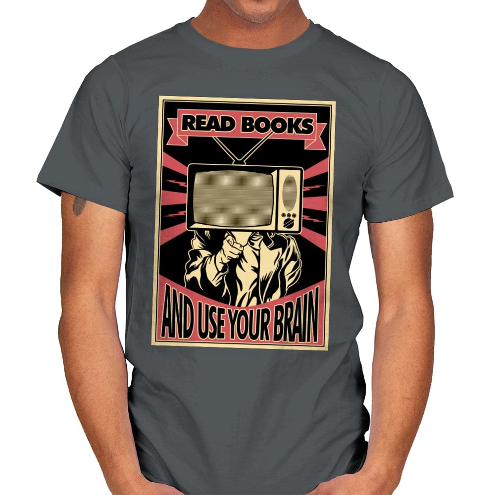 Use your Brain - Mens T-Shirts RIPT Apparel Small / Charcoal