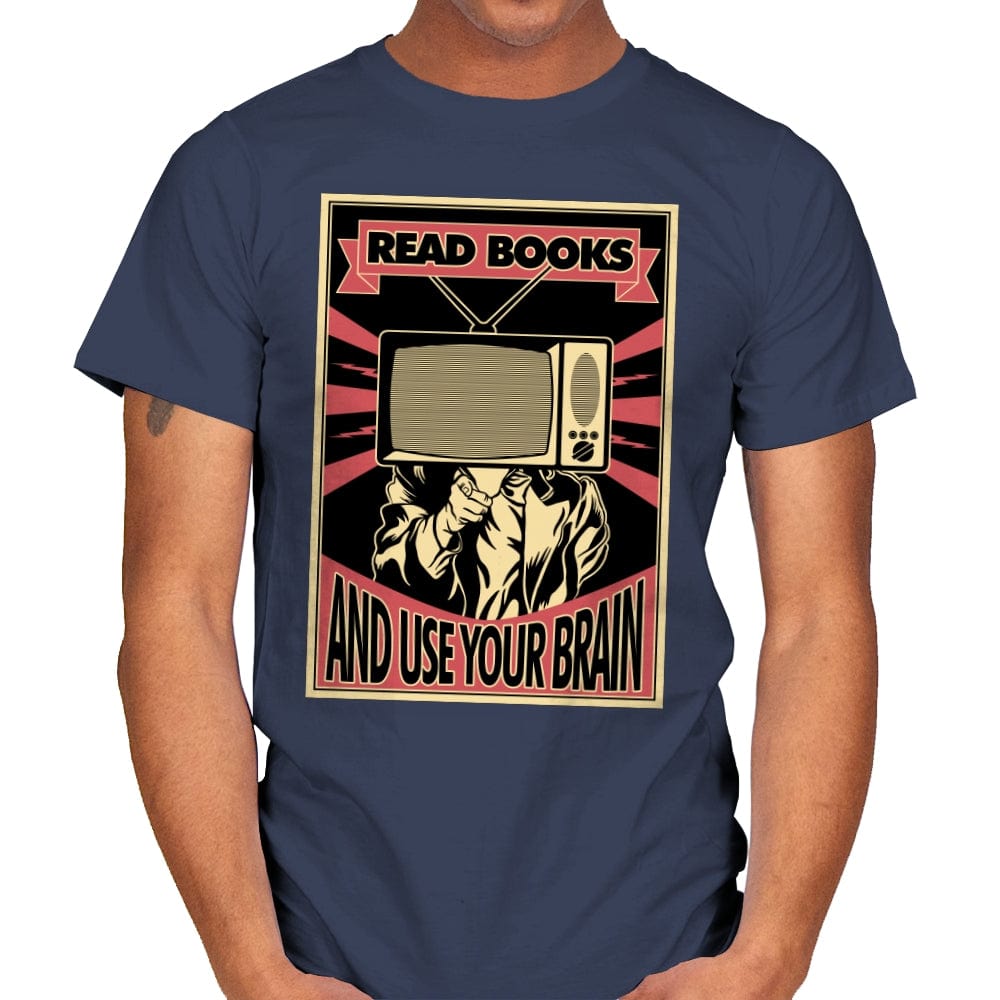 Use your Brain - Mens T-Shirts RIPT Apparel Small / Navy