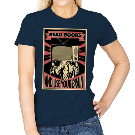 Use your Brain - Womens T-Shirts RIPT Apparel Small / Navy