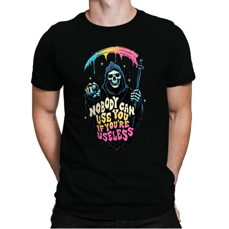 Useless Reaper - Mens Premium T-Shirts RIPT Apparel Small / Black