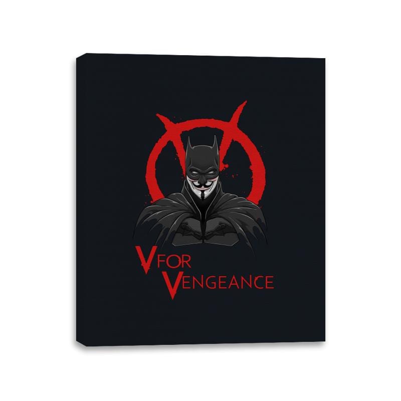 V for Vengeance - Canvas Wraps Canvas Wraps RIPT Apparel 11x14 / Black